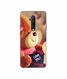 Amazon Brand - Solimo Designer Teddy Bear 3D Printed Hard Back Case Mobile Cover for OnePlus 7T Pro