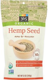 365 EVERYDAY VALUE Organic Raw & Hulled Hemp Seed, 12 OZ