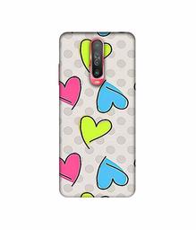 Amazon Brand - Solimo Designer Multicolor Heart 3D Printed Hard Back Case Mobile Cover for Poco X2 / Mi Redmi K30