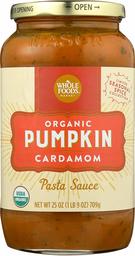 Whole Foods Market, Organic Pasta Sauce, Pumpkin Cardamom, 25 oz