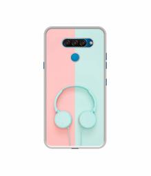 Amazon Brand - Solimo Designer Head Phone UV Printed Soft Back Case Mobile Cover for LG Q60