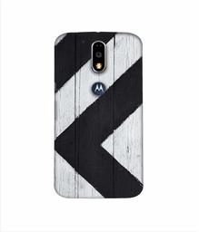 Amazon Brand - Solimo Designer Black Paint Texture on Wood 3D Printed Hard Back Case Mobile Cover for Motorola Moto G4 Plus (with Logo Cut)