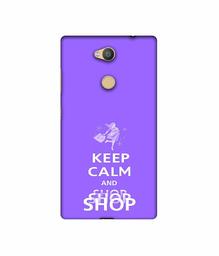 Amazon Brand - Solimo Designer Keep Calm and Shop 3D Printed Hard Back Case Mobile Cover for Sony Xperia L2