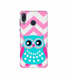 Amazon Brand - Solimo Designer Sky Blue Owl 3D Printed Hard Back Case Mobile Cover for Asus Zenfone Max M1 ZB555KL