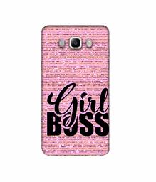 Amazon Brand - Solimo Designer Girl Boss On Pink Sparkle 3D Printed Hard Back Case Mobile Cover for Samsung Galaxy J5 (2016)