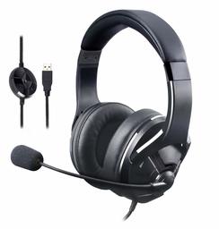 AmazonBasics Gaming Headset with Microphone for PC, Black