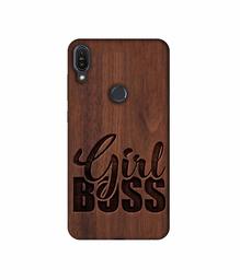 Amazon Brand - Solimo Designer Girl Boss On Wood 3D Printed Hard Back Case Mobile Cover for Asus Zenfone Max Pro M1 ZB601KL