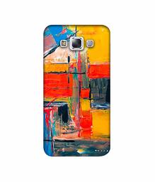 Amazon Brand - Solimo Designer Multicolor Squre Blocks 3D Printed Hard Back Case Mobile Cover for Samsung Galaxy E7