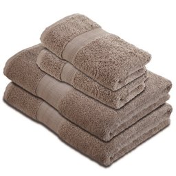 Pinzon - 550gsm Turkish Towel Set (Hand and Bath) - 100% Cotton - Taupe Brown, 2 Bath (70x140)+ 2 Hand (50x100)