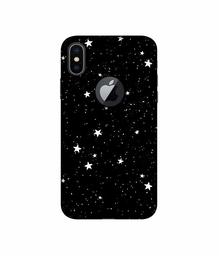 Amazon Brand - Solimo Designer Stars 3D Printed Hard Back Case Mobile Cover for Apple iPhone X (Logo Cut)