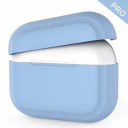 UMI. AirPods Pro Hülle Silikon-Schutzhülle (LED sichtbar) Kompatibel mit Apple AirPods Pro 2019 (Himmelblau)