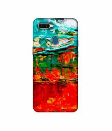 Amazon Brand - Solimo Designer Green and Orange Glass Color 3D Printed Hard Back Case Mobile Cover for Oppo A7