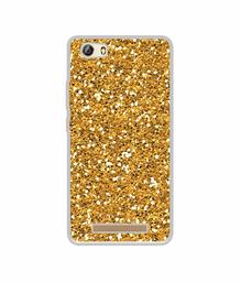 Amazon Brand - Solimo Designer Golden Sparkle UV Printed Soft Back Case Mobile Cover for Gionee Marathon M5 lite