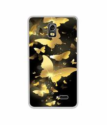 Amazon Brand - Solimo Designer Golden Butterfly Pattern UV Printed Soft Back Case Mobile Cover for LYF Water 10