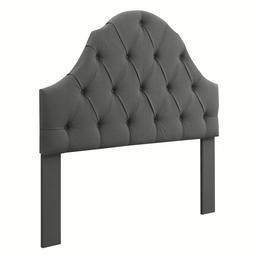 Amazon Brand – Ravenna Home Wolcott Adjustable Height Arched Tufted Headboard, Full / Queen Size Bed, Slate Grey