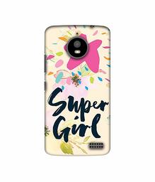 Amazon Brand - Solimo Designer Super Girl 3D Printed Hard Back Case Mobile Cover for Motorola Moto E4