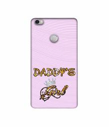 Amazon Brand - Solimo Designer Daddy's Girl in Glitter Pattern 3D Printed Hard Back Case Mobile Cover for Xiaomi Mi Max