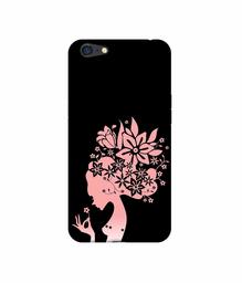 Amazon Brand - Solimo Designer Pink Color Lady Vector 3D Printed Hard Back Case Mobile Cover for Oppo A71