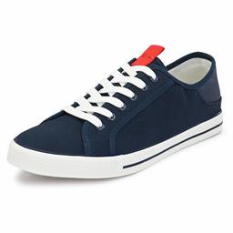 Klepe Men's Navy Vulcansied Canvas Sneakers-8 UK (42 EU) (9 US) (0705E/NVY)