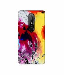 Amazon Brand - Solimo Designer Smash Color 3D Printed Hard Back Case Mobile Cover for Nokia 6.1 Plus