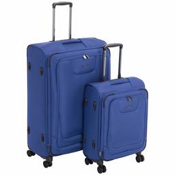 AmazonBasics Premium Softside Spinner 2-Piece Set - 21/29-Inch, Blue