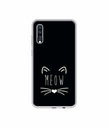 Amazon Brand - Solimo Designer Meow UV Printed Soft Back Case Mobile Cover for Samsung Galaxy A70