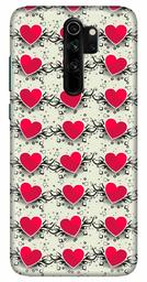 Amazon Brand - Solimo Designer Heart Pattern Design 3D Printed Hard Back Case Mobile Cover for Xiaomi Redmi Note 8 Pro