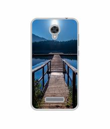 Amazon Brand - Solimo Designer Wooden Beach UV Printed Soft Back Case Mobile Cover for Panasonic Eluga i2 Active