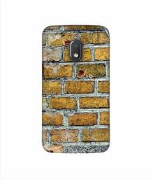 Amazon Brand - Solimo Designer Yellowesh Brick Texture 3D Printed Hard Back Case Mobile Cover for Motorola Moto G4 Play