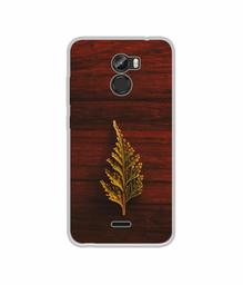 Amazon Brand - Solimo Designer Leaf on Wood UV Printed Soft Back Case Mobile Cover for Gionee X1