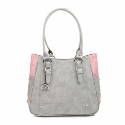 Nia & Nicole Women's Handbag (Grey, Peach)