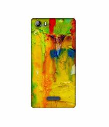 Amazon Brand - Solimo Designer Yellow and Green Paint 3D Printed Hard Back Case Mobile Cover for Micromax Canvas 5 E481