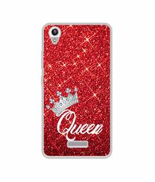 Amazon Brand - Solimo Designer Queen On Red Glitter UV Printed Soft Back Case Mobile Cover for Lava Iris X9