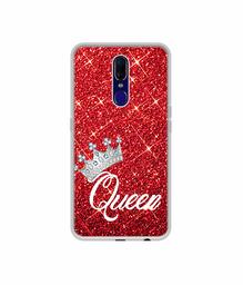 Amazon Brand - Solimo Designer Queen On Red Glitter UV Printed Soft Back Case Mobile Cover for Oppo F11