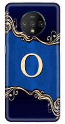 Amazon Brand - Solimo Designer Blue Pattern Alphabet-O 3D Printed Hard Back Case Mobile Cover for OnePlus 7T