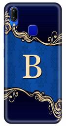 Amazon Brand - Solimo Designer Blue Pattern Alphabet-B 3D Printed Hard Back Case Mobile Cover for Vivo Y95 / Vivo Y91 / Vivo Y93