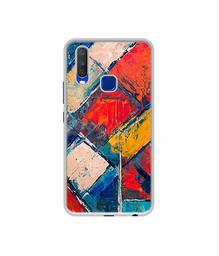 Amazon Brand - Solimo Designer Dark Multicolor Blocks UV Printed Soft Back Case Mobile Cover for Vivo Y15