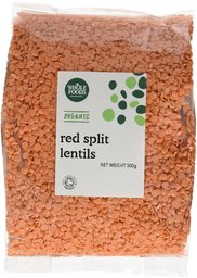 Whole Foods Market Organic Red Split Lentils, 500 g