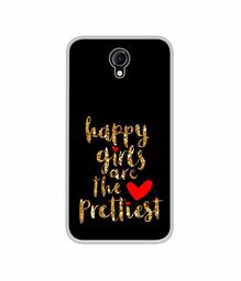 Amazon Brand - Solimo Designer Happy Girls are The Prettiest UV Printed Soft Back Case Mobile Cover for Micromax Bharat 4 Q440