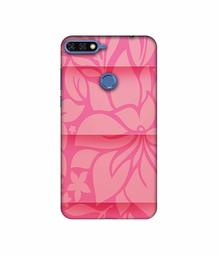 Amazon Brand - Solimo Designer Pink Flower Banch Print On Cloth 3D Printed Hard Back Case Mobile Cover for Huawei Honor 7A