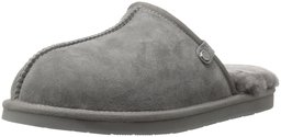 Amazon Brand - 206 Collective Men's Union Shearling Slide Slipper Shoe, charcoal, 7 D US