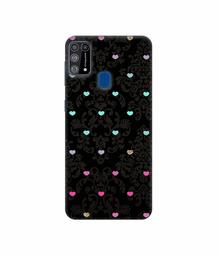 Amazon Brand - Solimo Designer Heart Texture 3D Printed Hard Back Case Mobile Cover for Samsung Galaxy M31