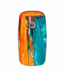 Amazon Brand - Solimo Designer Gold Yellow and Sky Blue Paint 3D Printed Hard Back Case Mobile Cover for Nokia 3310