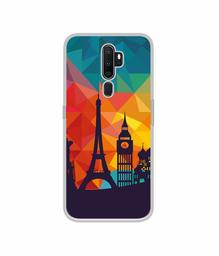 Amazon Brand - Solimo Designer Colored Paris UV Printed Soft Back Case Mobile Cover for Oppo A9 (2020)