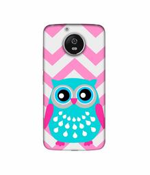 Amazon Brand - Solimo Designer Sky Blue Owl 3D Printed Hard Back Case Mobile Cover for Motorola Moto G5