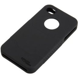 Amazon Basics iPhone 4/4s Silicone Case, Black, with Protective Film for