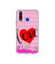 Amazon Brand - Solimo Designer Love Print On Cloth Pattern UV Printed Soft Back Case Mobile Cover for Vivo U20