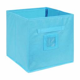 Amazon Brand - Solimo Fabric Storage Box, Large, Medical Blue