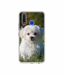 Amazon Brand - Solimo Designer White Dog UV Printed Soft Back Case Mobile Cover for Vivo U20