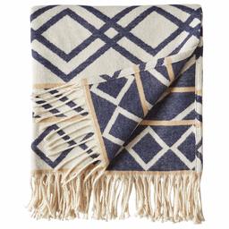 Amazon Brand – Rivet Global Inspired Geometric Throw Blanket, Soft and Stylish, 50